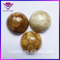 High Quality Natural Chrysanthemum Yellow Stone Jade Coral Jewelry Gemstone